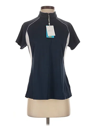 Pre-owned Greg Norman Short Sleeve Turtleneck In Blue