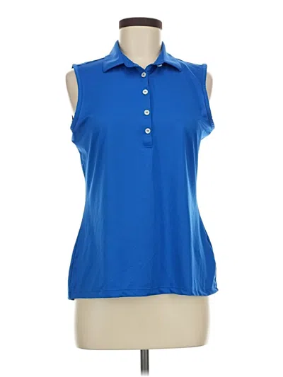 Pre-owned Greg Norman Sleeveless Blouse In Blue