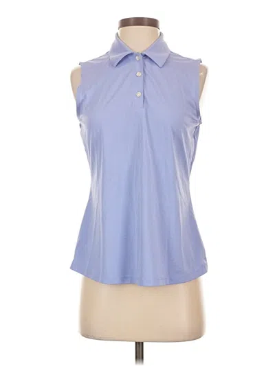 Pre-owned Greg Norman Sleeveless Blouse In Blue