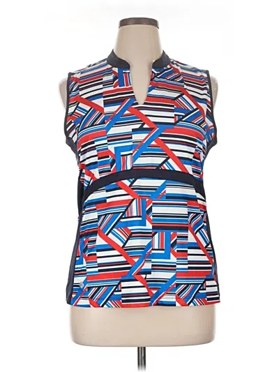 Pre-owned Greg Norman Sleeveless Blouse In Blue