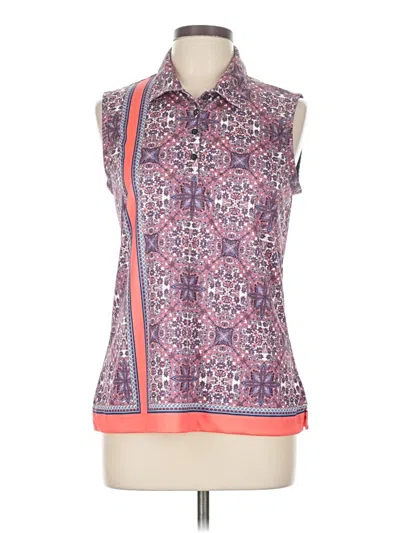 Pre-owned Greg Norman Sleeveless Blouse In Pink