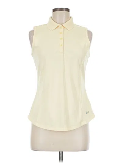 Pre-owned Greg Norman Sleeveless Blouse In White