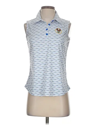 Pre-owned Greg Norman Sleeveless Polo Shirt In Blue