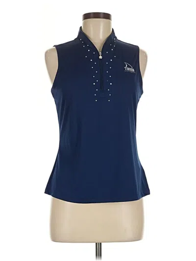 Pre-owned Greg Norman Sleeveless Polo Shirt In Blue