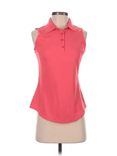 Pre-owned Greg Norman Sleeveless Polo Shirt In Pink