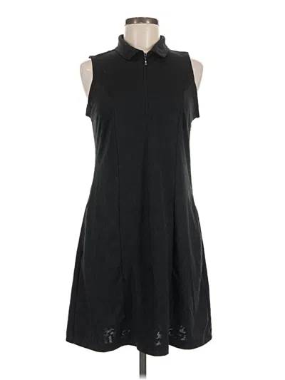 Pre-owned Greg Norman Sleeveless Top Black Halter Neckline Tops