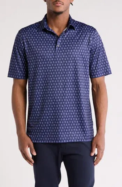 Greg Norman Stellar Print Polo In Twilight