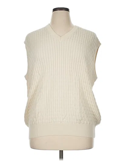Pre-owned Greg Norman Sweater Vest In Ivory