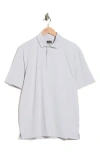 Greg Norman Tournament Textured Solid Knit Polo In Gray