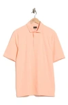 Greg Norman Tournament Textured Solid Knit Polo In Orange