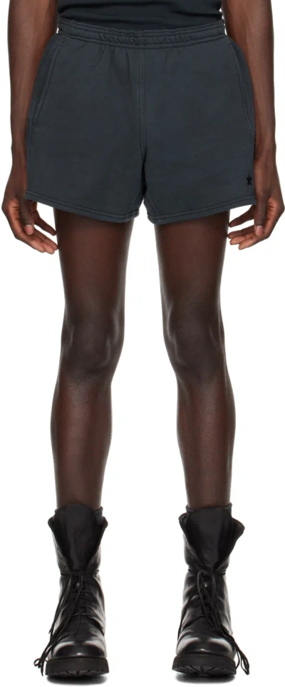 Greg Ross Black Gym Shorts In Off Black