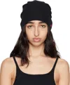 Greg Ross Black Rib Beanie In Black