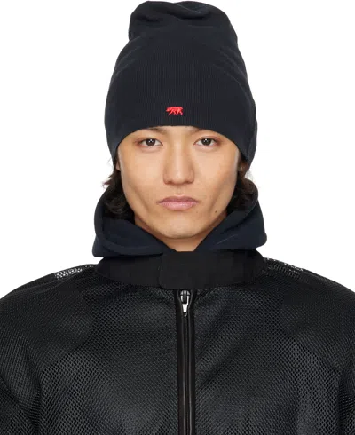 GREG ROSS BLACK RIB BEANIE