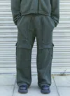 Greg Ross Multi-pocket Cargo Trousers In Green