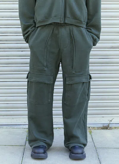 Greg Ross Cargo Track Pants In Green