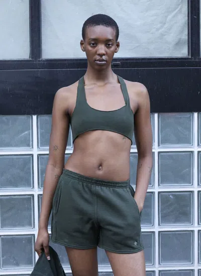 Greg Ross Raw Cut Bra Top In Green