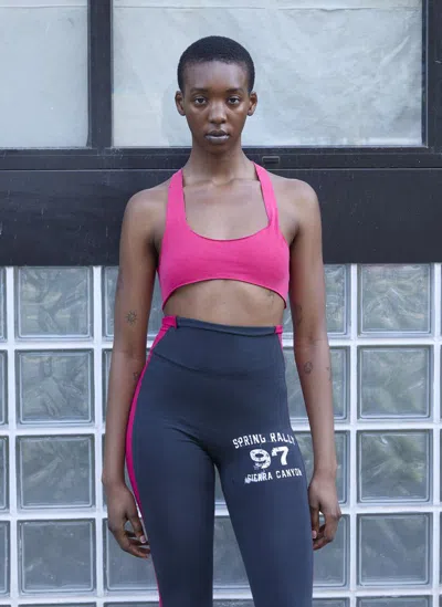 Greg Ross Raw Cut Bra Top In Red