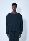 Greg Ross Shoulder Pad Thermal Sweatshirt In Black