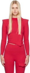 Greg Ross Ssense Exclusive Red Zip Top In Red