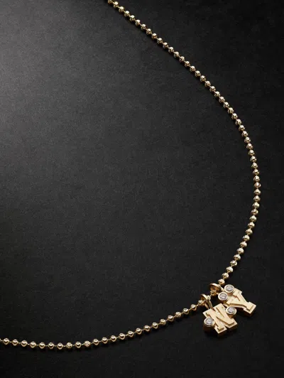 Greg Yuna Babÿ Umlaut Initial 18-karat Gold Diamond Pendant Necklace
