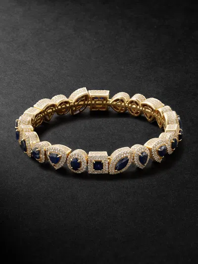 Greg Yuna Charmers 18-karat Gold, Diamond And Sapphire Bracelet
