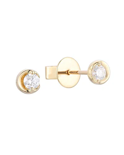 Gregg Ruth 14k 0.22 Ct. Tw. Diamond Earring In Gold
