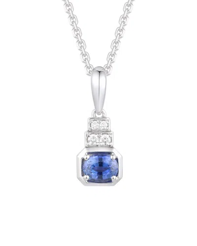 Gregg Ruth 14k 0.56 Ct. Tw. Diamond & Blue Sapphire Pendant