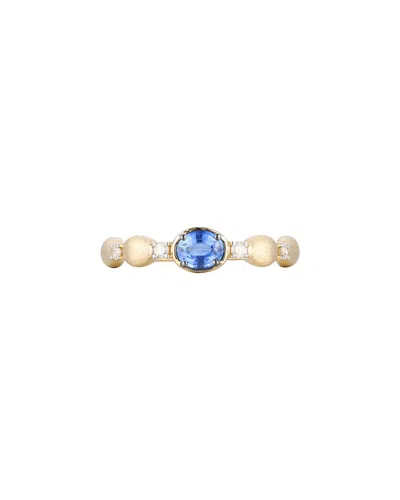 Gregg Ruth 14k 0.57 Ct. Tw. Diamond & Blue Sapphire Ring In No Color