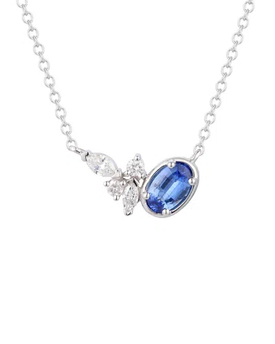 Gregg Ruth 14k 0.60 Ct. Tw. Diamond & Blue Sapphire Pendant In No Color