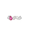Gregg Ruth 14k 0.67 Ct. Tw. Diamond & Ruby Ring In Silver