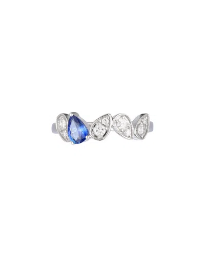 Gregg Ruth 14k 0.68 Ct. Tw. Diamond & Blue Sapphire Ring In No Color