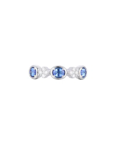Gregg Ruth 14k 0.77 Ct. Tw. Diamond & Blue Sapphire Ring