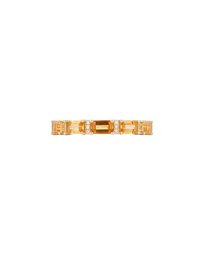 Gregg Ruth 14k 1.18 Ct. Tw. Diamond & Citrine Ring In Orange
