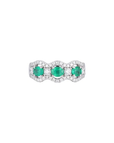 Gregg Ruth 14k 1.19 Ct. Tw. Diamond & Emerald Ring In Green