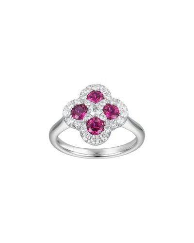 Gregg Ruth 14k 1.36 Ct. Tw. Diamond & Ruby Ring In Metallic