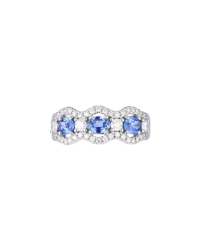 Gregg Ruth 14k 1.38 Ct. Tw. Diamond & Blue Sapphire Ring