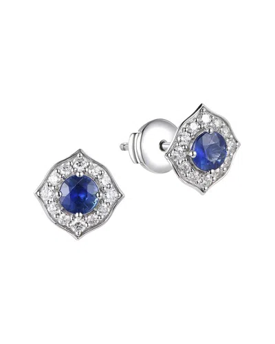 Gregg Ruth 14k 1.45 Ct. Tw. Diamond & Blue Sapphire Earring