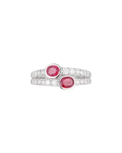 Gregg Ruth 14k 1.46 Ct. Tw. Diamond & Ruby Ring In Red
