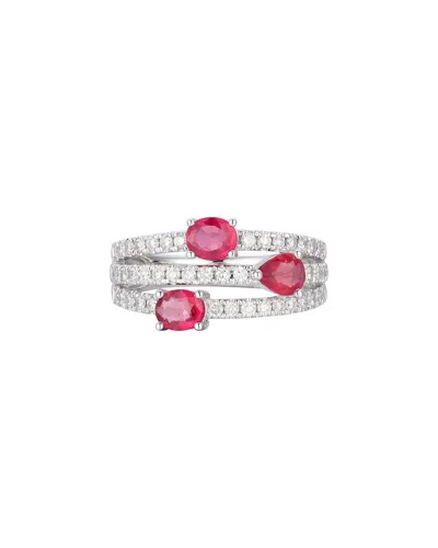 Gregg Ruth 14k 1.63 Ct. Tw. Diamond & Ruby Ring In Multi