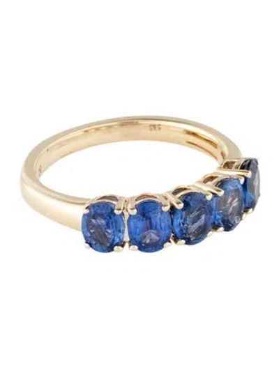 Pre-owned Gregg Ruth 14k 1.75ctw Sapphire Band In Multicolor