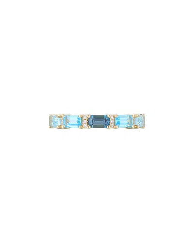 Gregg Ruth 14k 1.89 Ct. Tw. Diamond & Gemstone Ring In Blue