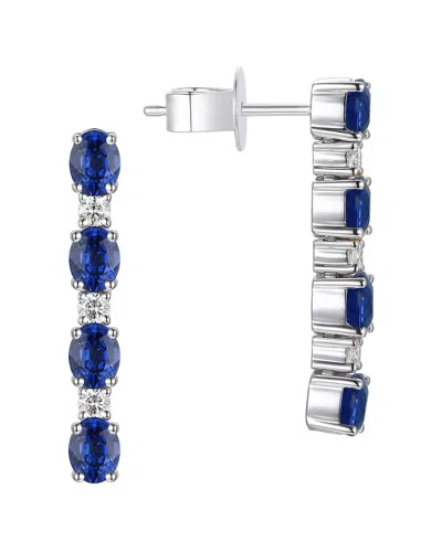 Gregg Ruth 14k 1.92 Ct. Tw. Diamond & Blue Sapp Earring
