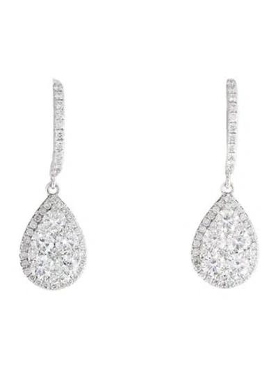 Pre-owned Gregg Ruth 14k 1.93ctw Diamond Drop Earrings In Multicolor