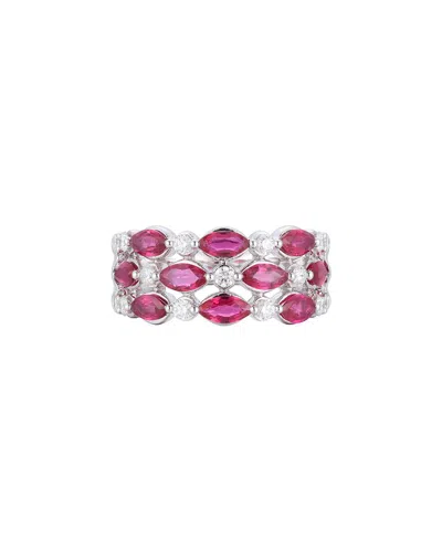 Gregg Ruth 14k 2.14 Ct. Tw. Diamond & Ruby Band In Multi