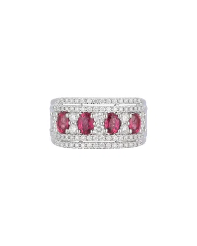 Gregg Ruth 14k 2.22 Ct. Tw. Diamond & Ruby Ring In Silver