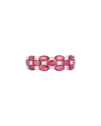 Gregg Ruth 14k 2.33 Ct. Tw. Diamond & Ruby Ring In Pink