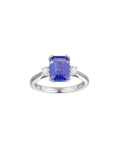Gregg Ruth 14k 2.33 Ct. Tw. Diamond & Tanzanite Ring In Blue