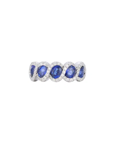 Gregg Ruth 14k 2.51 Ct. Tw. Diamond & Blue Sapphire Ring In No Color