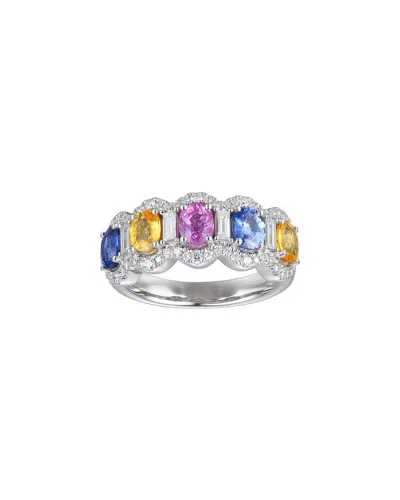 Gregg Ruth 14k 2.86 Ct. Tw. Diamond & Multi Sapphire Ring