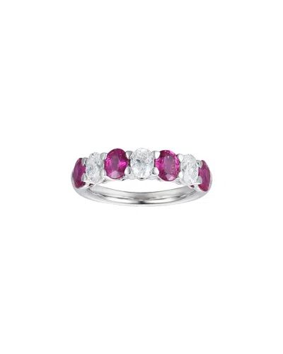 Gregg Ruth 14k 2.87 Ct. Tw. Diamond & Ruby Band In Metallic